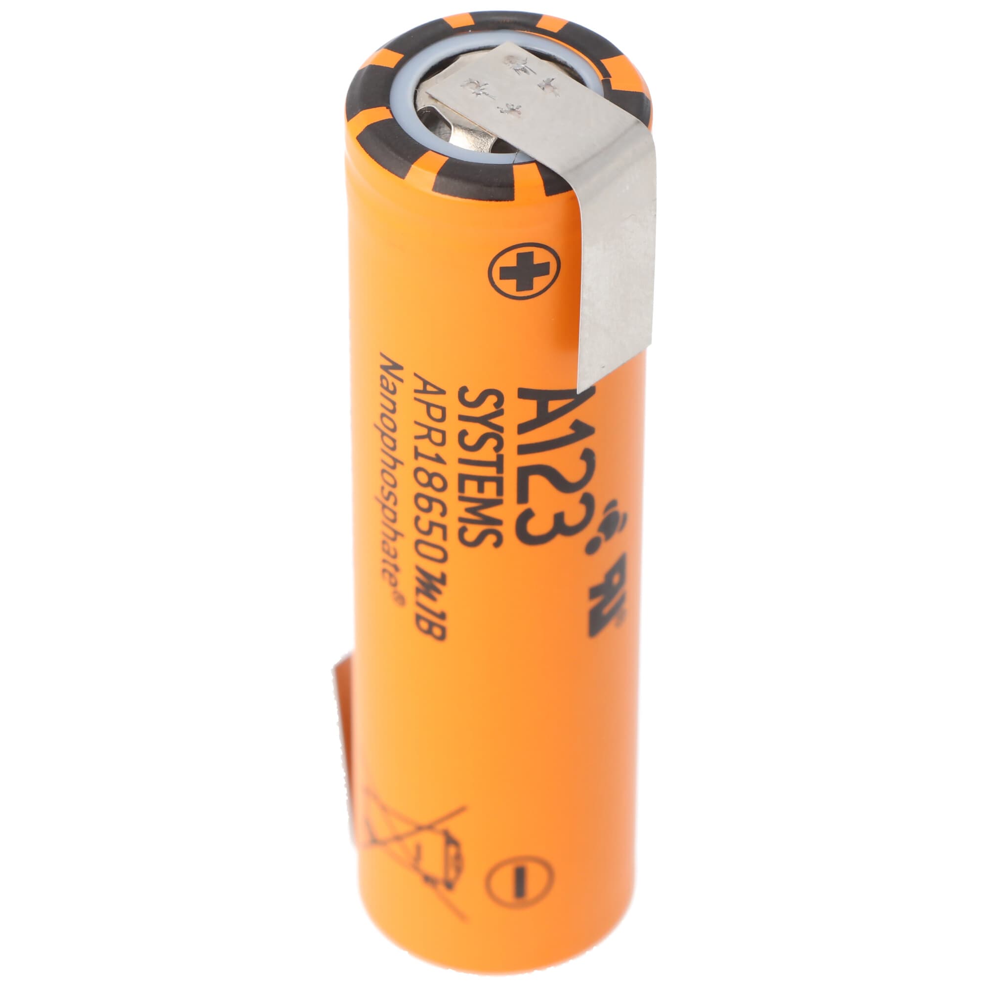 A123 APR18650M-A1 1100mAh 3.2V - Batterie LiFePo4 de 3,3 V + étiquette de soudure Z