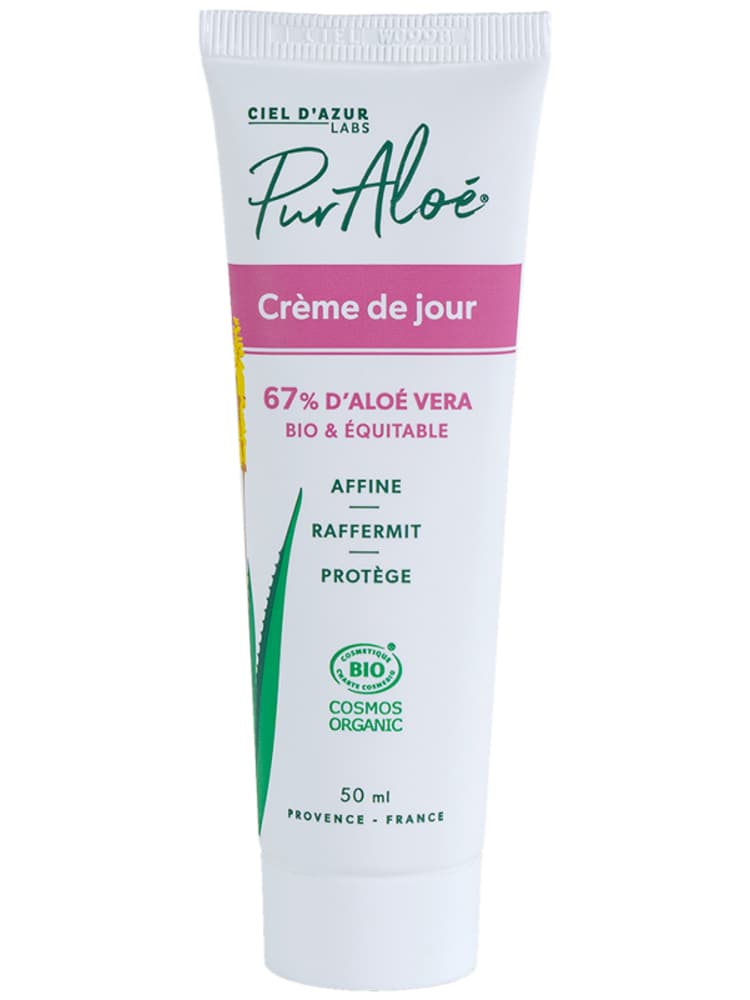Ciel d'Azur Labs Pur'Aloé Vera - Crème de Jour 67% - 50 ml Bio et Commerce Équitable