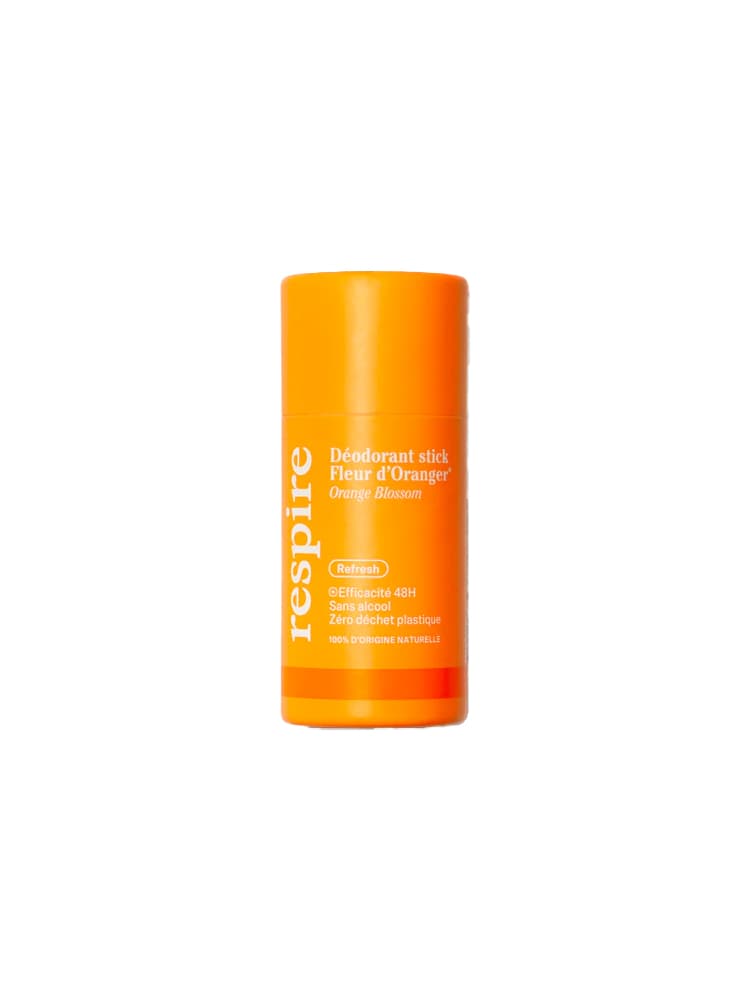 Respire Déodorant Fleur d'Oranger Stick Solide Efficacité 48H Carton Bio 50 g