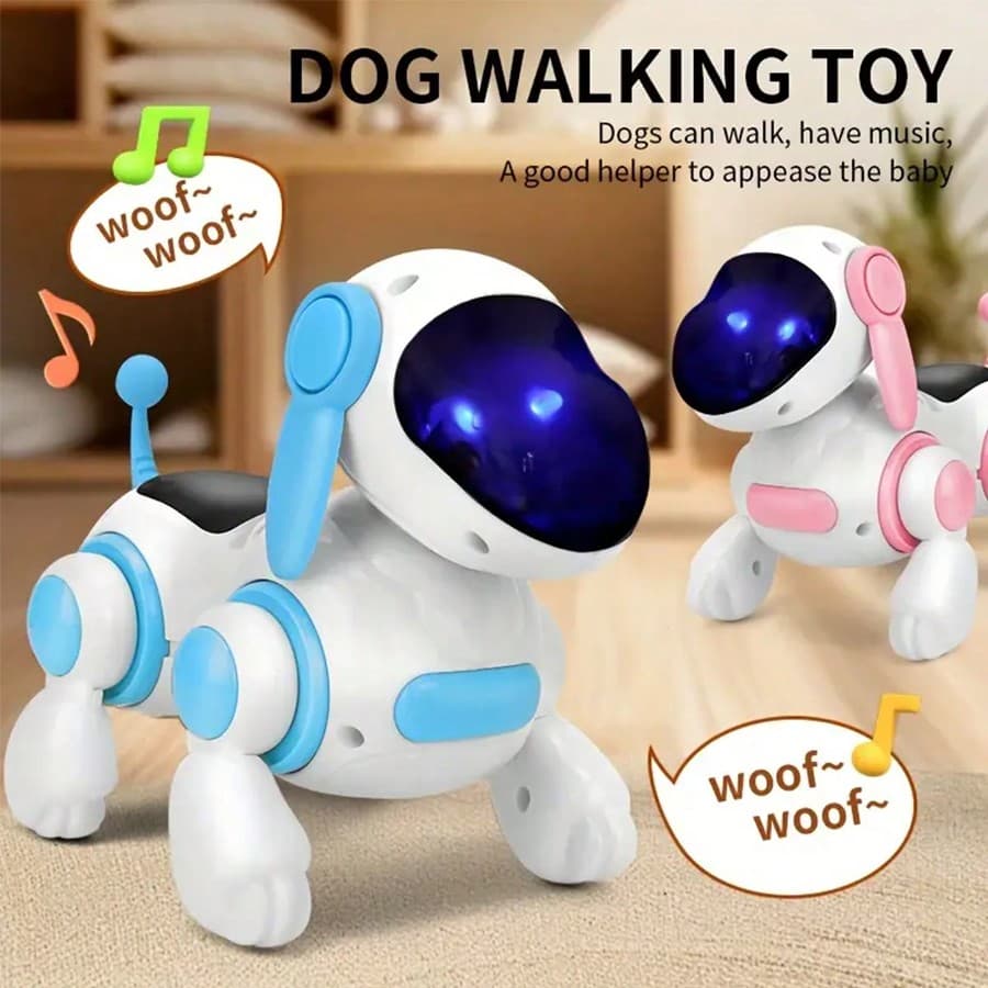 1 pièce Jouet de marche électrique pour enfants en forme de chien avec lumières, musique et avantages éducatifs, cadeau de festival